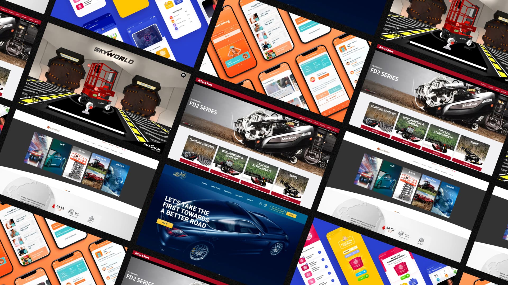 A selection of websites and apps designed and built by Bwired