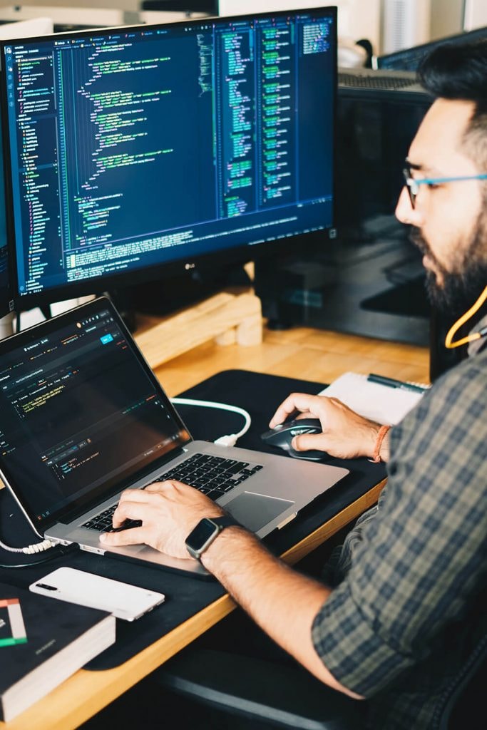 Bwired developer writing code