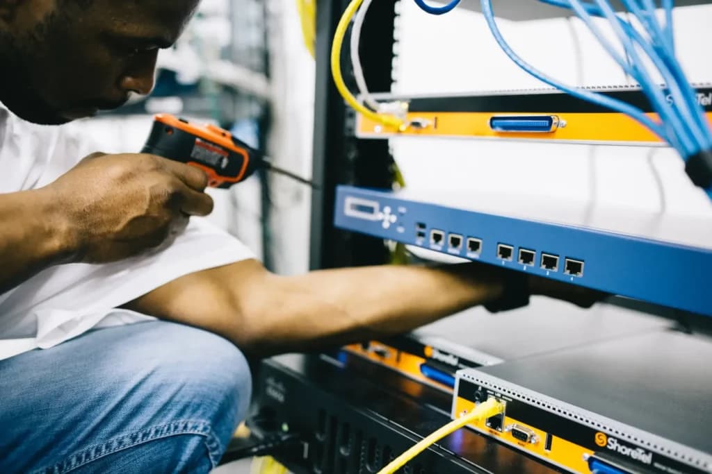 On-site network hardware maintenance